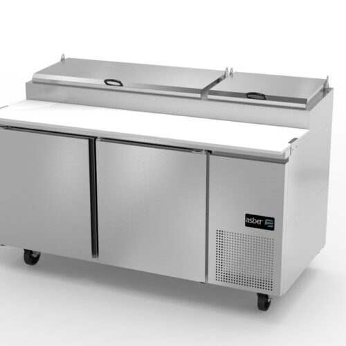 Asber USA 67" Stainless Pizza Prep Table 9 Pans