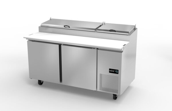 Asber USA 67" Stainless Pizza Prep Table 9 Pans