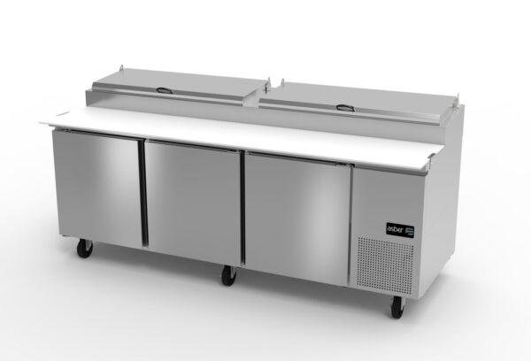 Asber USA 93" Stainless Pizza Prep Table 12 Pans