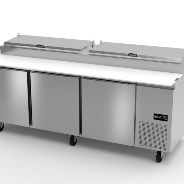 Asber USA 93" Stainless Pizza Prep Table 12 Pans